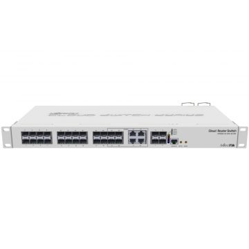   MikroTik Cloud Router Switch CRS328-4C-20S-4S+RM, 800MHz CPU,512MB RAM, 20x SFP, 4x SFP+, 4x LAN combo, vč. L5