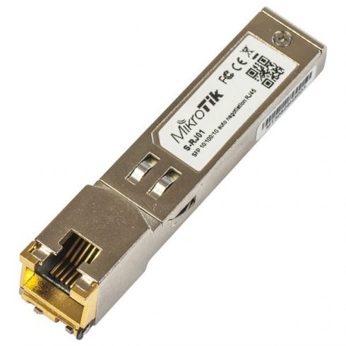 MikroTik SFP 10/100/1000M metalik modul S-RJ01, RJ-45, 100m, 1.25Gps