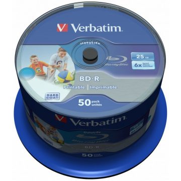   VERBATIM BD-R Blu-Ray SL DataLife 25GB/ 6x/ za ispis/ 50 pak./ osovina