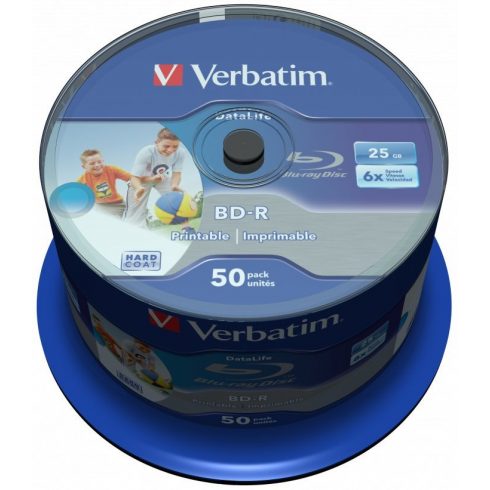 VERBATIM BD-R Blu-Ray SL DataLife 25GB/ 6x/ za ispis/ 50 pak./ osovina