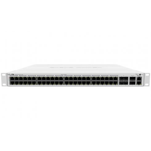 MikroTik CRS354-48P-4S+2Q+RM, 48x GbE PoE/PoE+, 4x 10 Gbps SFP+, 2x 40 Gbps QSFP+, 1x PSU, 1U, L5 (PoE budžet 800W)