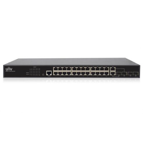 UNV Switch NSW5110-24GT4GP-IN / 24x 1000Mbps porta RJ-45/ 2x RJ-45/SFP/ 2x SFP/ 56Gbps/ 41.66Mpps