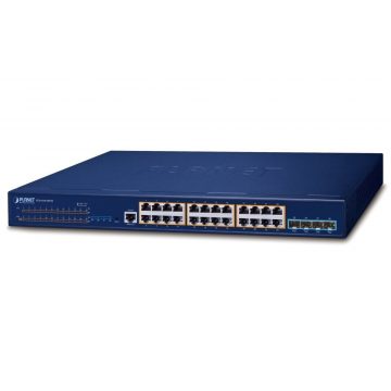   Planet SGS-6310-24P4X L3 preklopnik, 24x1Gb, 4x10Gb SFP+, 24x PoE 802.3at 370W, HW/IP stack, VSF/Cluster