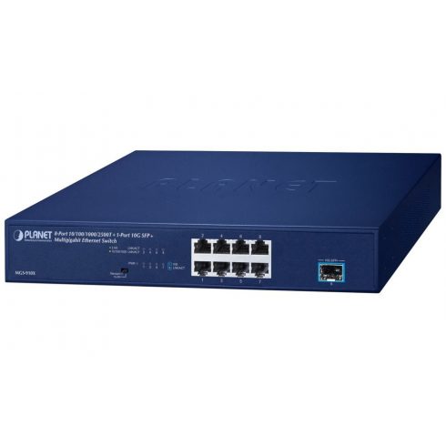 Planet switch 8x1Gb/2.5Gb + 1xSFP+ 10Gb, VLAN, bez ventilatora