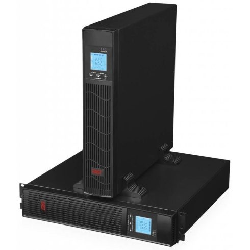 EUROCASE rezervno napajanje EA620RT 2000VA / 1600W / Rack/Tower / USB / RJ45 / LCD zaslon / Čisti sinusni put