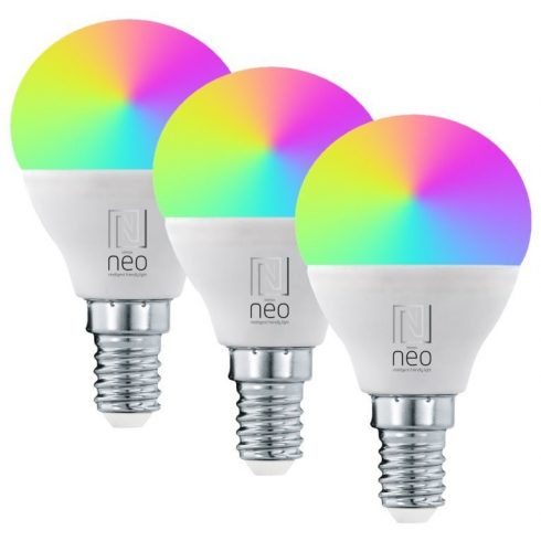 IMMAX NEO LITE SMART set 3x LED žarulja E14 6W RGB+CCT boja i bijela, dimabilna, Wi-Fi, P45, TUYA