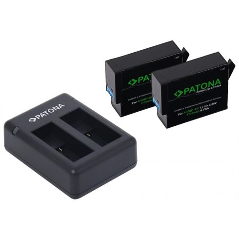 PATONA punjač za Dual GoPro Hero 9/Hero 10/Hero 11/Hero 12 digitalnu kameru/ 2x baterije 1730 mAh