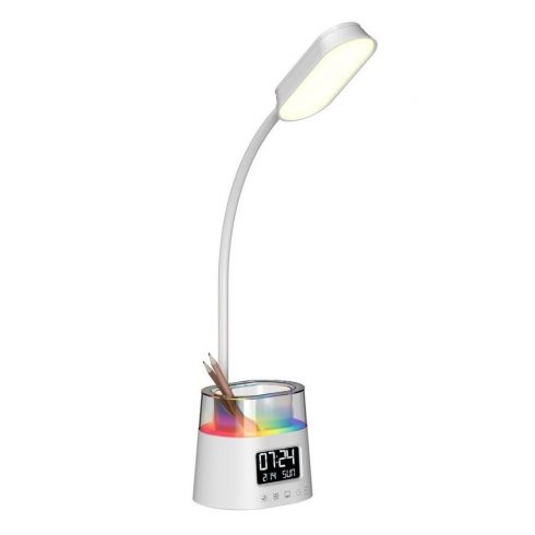 IMMAX LED stolna lampa FRESHMAN s RGB pozadinskim osvjetljenjem/ 10W/ 350lm/ 5V/2A/ pernica/ bijela