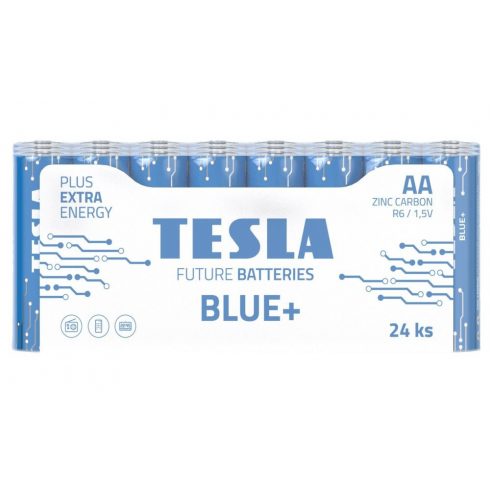 TESLA BLUE+ Zinc Carbon AA baterija (R06, olovka, folija) 24 kom