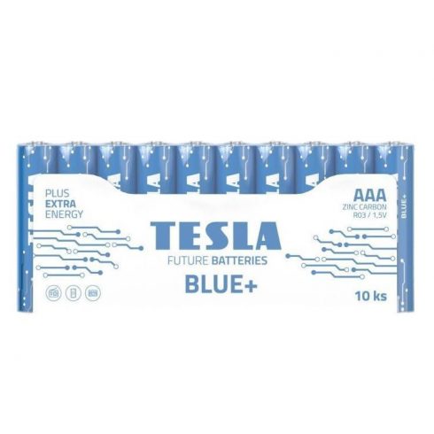 TESLA BLUE+ Zinc Carbon AAA baterija (R03, mikroolovka, folija) 10 kom