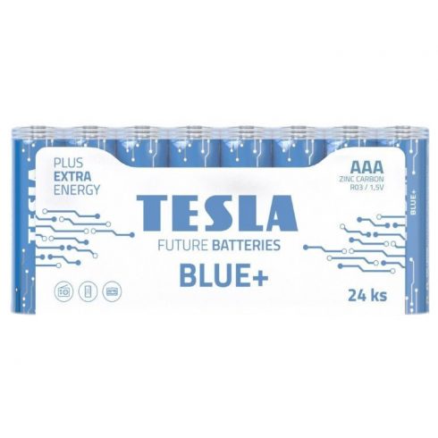 TESLA BLUE+ Zinc Carbon AAA baterija (R03, mikroolovka, folija) 24 kom