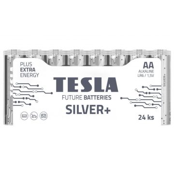   TESLA SILVER+ AA alkalna baterija (LR06, olovka, folija) 24 kom