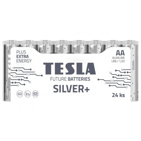 TESLA SILVER+ AA alkalna baterija (LR06, olovka, folija) 24 kom