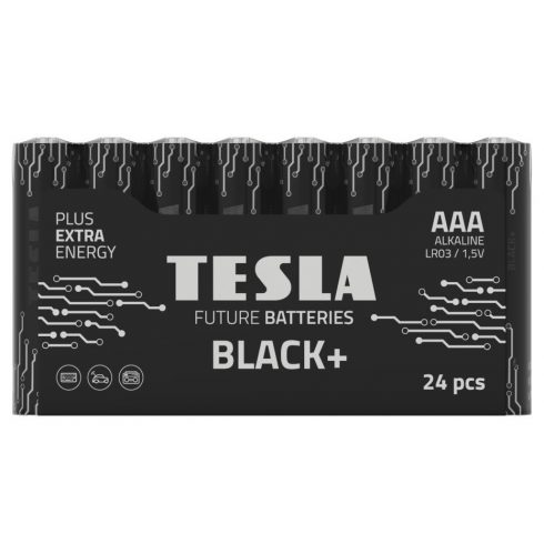 TESLA BLACK+ AAA alkalna baterija (LR03, mikroolovka, folija) 24 kom