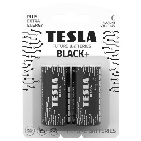 TESLA BLACK+ alkalna baterija C (LR14, mala monocell, blister) 2 kom.