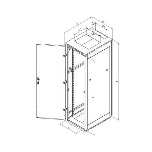 Triton 19" regal ormar 18U/600x800, metalna vrata