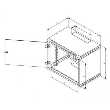   Triton Door 12U mreža 80%-6mm, za RBA, RUA, RCA-A1/2, 4, 5 centralu uklj. okovi RAL7035