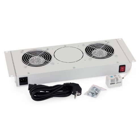 Triton 19" ventilacijska jedinica za zidne ormare, 2 ventilatora, bimetalni termostat