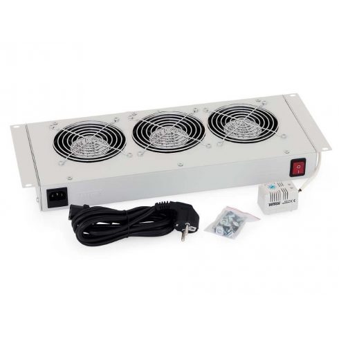 Triton 19" ventilacijska jedinica za zidne ormare, 3 ventilatora, bimetalni termostat