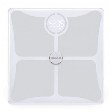   UMAX pametna vaga Smart Scale US10C/ 0,2 - 180 kg/ Bluetooth 4.0/ 14 parametara tijela/ češka/ bijela