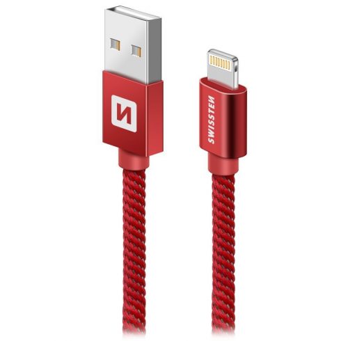 Swissten Data Cable Textile Usb / Lightning 0,2 M Red