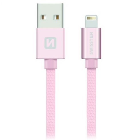 Swissten Data Cable Textile Usb / Lightning 1.2 M Pink/Gold