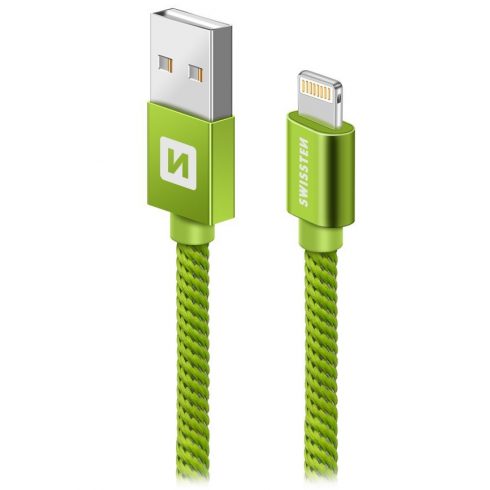 Swissten Data Cable Textile Usb / Lightning 1.2 M Green