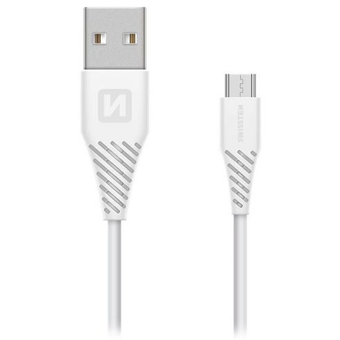 Swissten podatkovni kabel Usb / Micro Usb 1,5 M bijeli (6,5 mm)