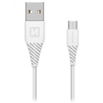   Swissten podatkovni kabel Usb / Micro Usb 1,5 M bijeli (9 mm)