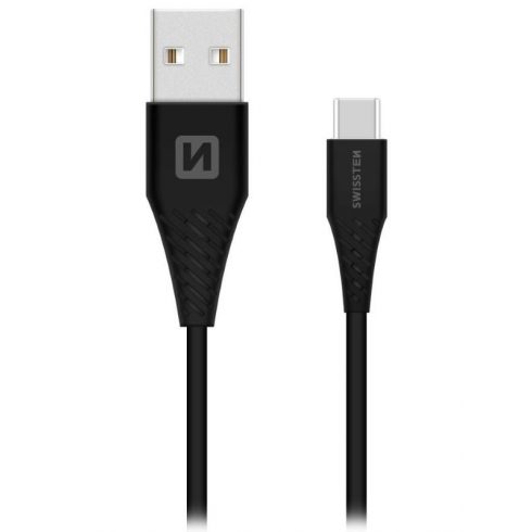 Swissten podatkovni kabel Usb / Usb-C crni 1,5 M (7 mm)