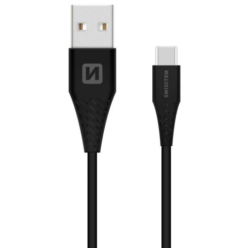 Swissten podatkovni kabel Usb / Usb-C crni 1,5 M (9 mm)