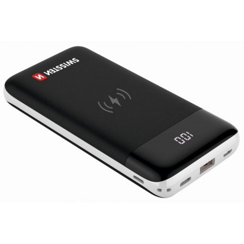 Swissten All-In-One Power Bank 10000 Mah, ulazni priključak. Lightning, USB-C, micro USB. USB-A, USB-C izlazi, Qi bežični