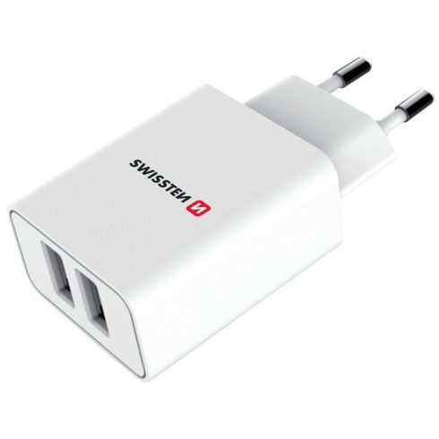 Swissten mrežni adapter Smart Ic 2X Usb 2.1A Napajanje + podatkovni kabel Usb / Micro Usb 1.2 M bijeli