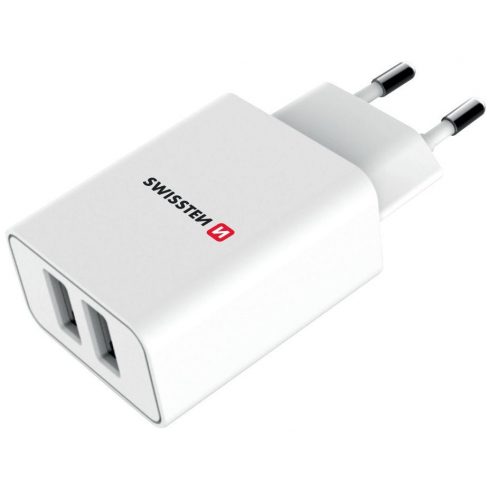 Swissten mrežni adapter Smart Ic 2X Usb 2.1A Napajanje + podatkovni kabel Usb / Lightning Mfi 1.2 M bijeli