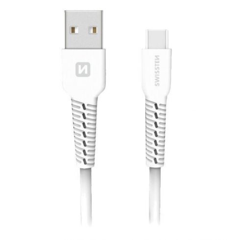 Swissten TPU kabel za punjenje USB / USB-C 1.0 M BIJELI