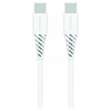   Swissten podatkovni kabel TPE USB-C/USB-C napajanje 5A (100W) 1,5 M bijeli