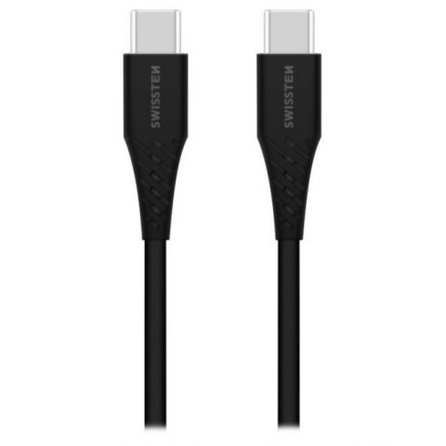 Swissten TPU kabel za punjenje USB-C / USB-C 0,4 M crni