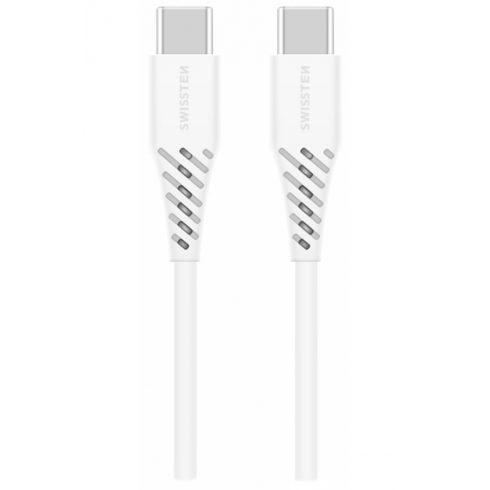 Swissten podatkovni kabel TPE USB-C / USB-C PD 5 A (100 W) 2,5 M bijeli