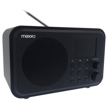   Maxxo internet. radio DT02 /DAB+ /FM /Wifi /BT rep./dál, ovl /line out /češki meni /2000mAH bat. /UPnP, DLNA /budilica