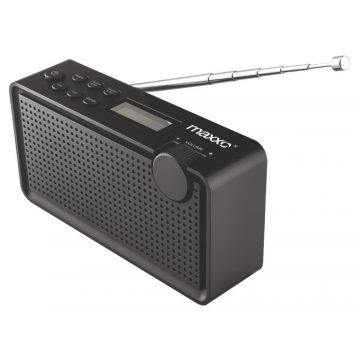   Maxxo radio PB01/ DAB+/ FM 87.5 - 108MHz/ ulaz 5V - 1A/ snaga 2W/ 3.5mm Jack/ do 8 sati