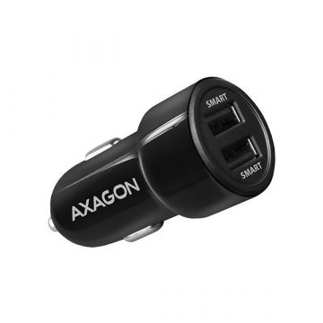   AXAGON auto punjač / PWC-5V5 / 2x USB-A / 5V - 2.4A + 2.4A, 24W / crni