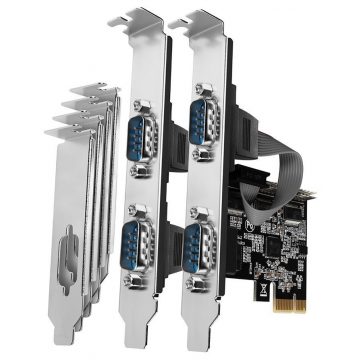   AXAGON PCIe kontroler 4x serijski port (RS-232) / PCEA-S4N / 250 kbps / LP nosač