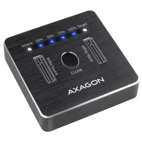 AXAGON priključna stanica/stanica za kloniranje za 2x M.2 NVMe SSD / ADSA-M2C / USB-C / USB 3.2 Gen2 / AC adapter