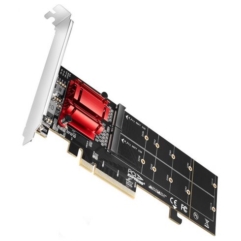 AXAGON PCIe kontroler za 2x PCIe NVME SSD / PCEM2-ND / RAID podrška / duljina: 2230 do 22110