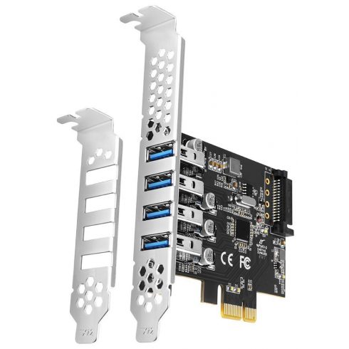 AXAGON PCIe kontroler za 4x USB 3.2 Gen1 / PCEU-43RS / SP & LP