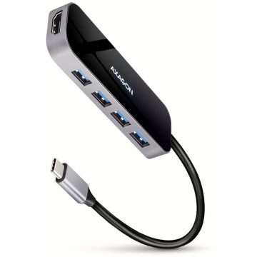   AXAGON hub USB-C 6in1 / HMC-6H4A / USB 3.2 Gen1 / 4x USB-A / HDMI / PowerDelivery / metalno kućište / 0,2m