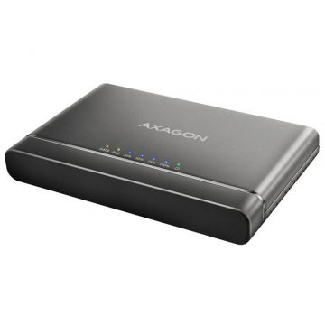   AXAGON metalna kutija za M.2 NVMe i 2.5" SATA SSD s funkcionalnim kloniranjem / ADSA-CC / USB-C 3.2 Gen 2 / kabel 30cm