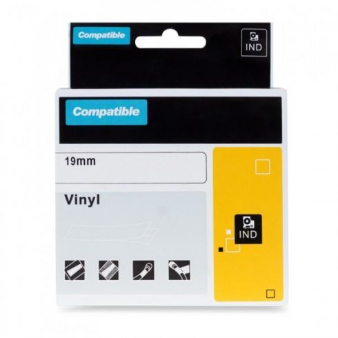 PRINTLINE kompatibilna traka s DYMO 1868752, 19 mm, 7 m, crni ispis/bijela str., XTL, vinil.univer