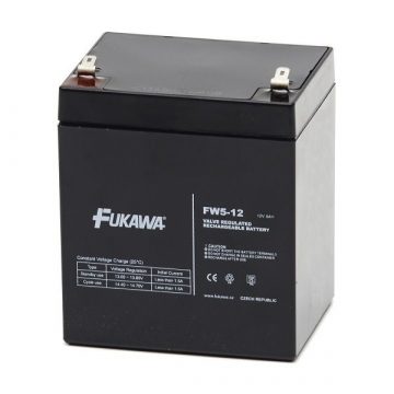   FUKAWA olovna baterija FW 5-12 F1 za UPS APC/ AEG/ EATON/ Powerware/ 12V/ 5Ah/ životni vijek 5 godina/ Faston F1-4.7mm