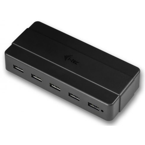 i-tec USB HUB Punjenje/ 7 portova/ 2 porta za punjenje/ USB 3.0/ strujni adapter/ crni